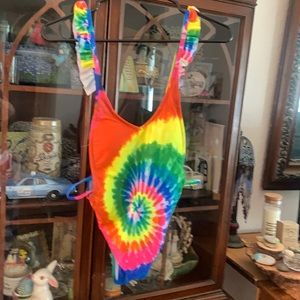 Tye dye swim suit one piece size small